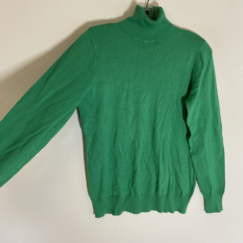 Joseph A Sweater Womens PXL Green Turtleneck Office Casual Comfortable Petite - Picture 5 of 16